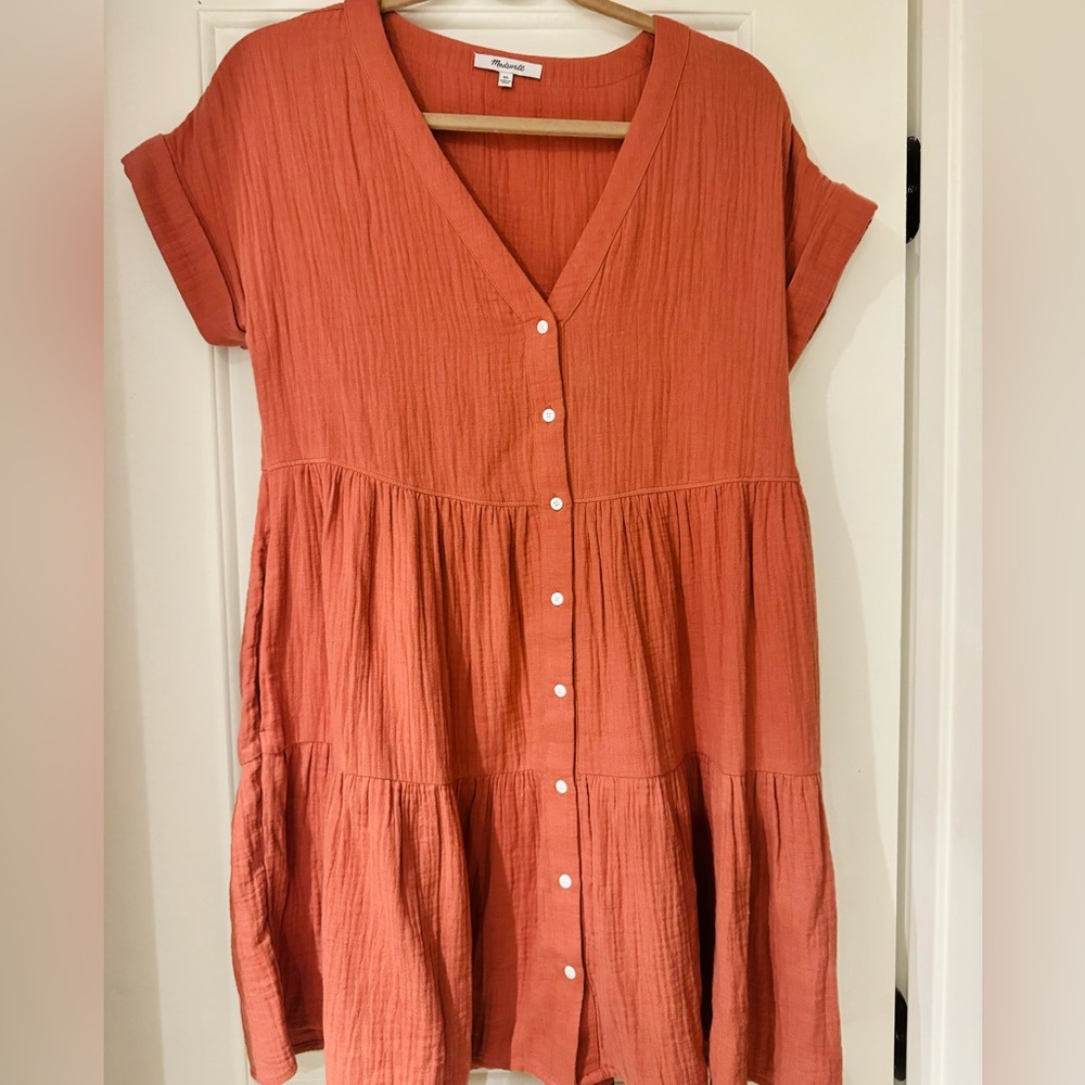 Madewell orange dress